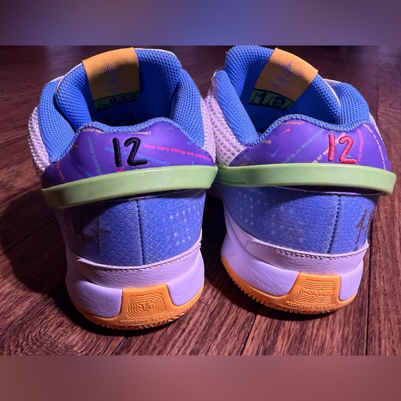 Nike Kids Sneakers White and Yellow with Blue Accents - Picture 4 of 8